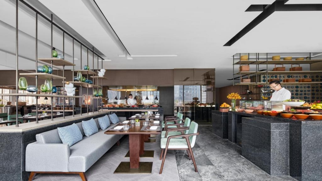 1.New Chinese Hotel Dining Sets - Metal-Wood Tables & Leather Chairs-Foshan Huasheng(main picture) 1.New Chinese Hotel Dining Sets - Metal-Wood Tables & Leather Chairs-Foshan Huasheng(main picture)