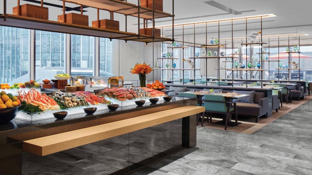 1.New Chinese Hotel Dining Sets - Metal-Wood Tables & Leather Chairs-Foshan Huasheng(main picture) 1.New Chinese Hotel Dining Sets - Metal-Wood Tables & Leather Chairs-Foshan Huasheng(main picture)